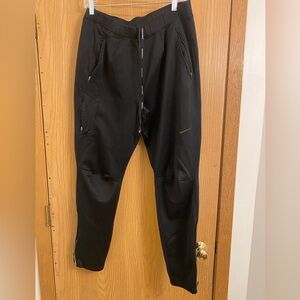 Nike Black Tapered Sweatpants with Elastic Waistband Size Large